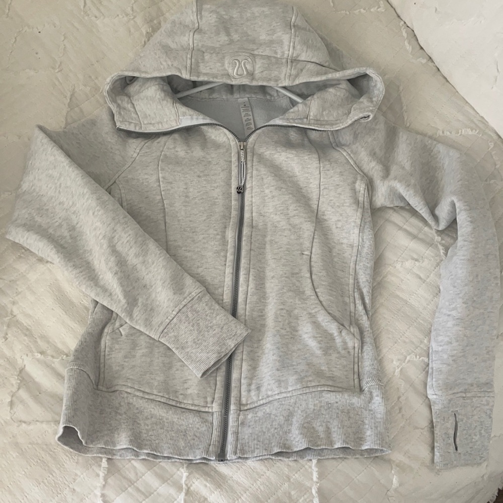 Lululemon heathered gray scuba hoodie